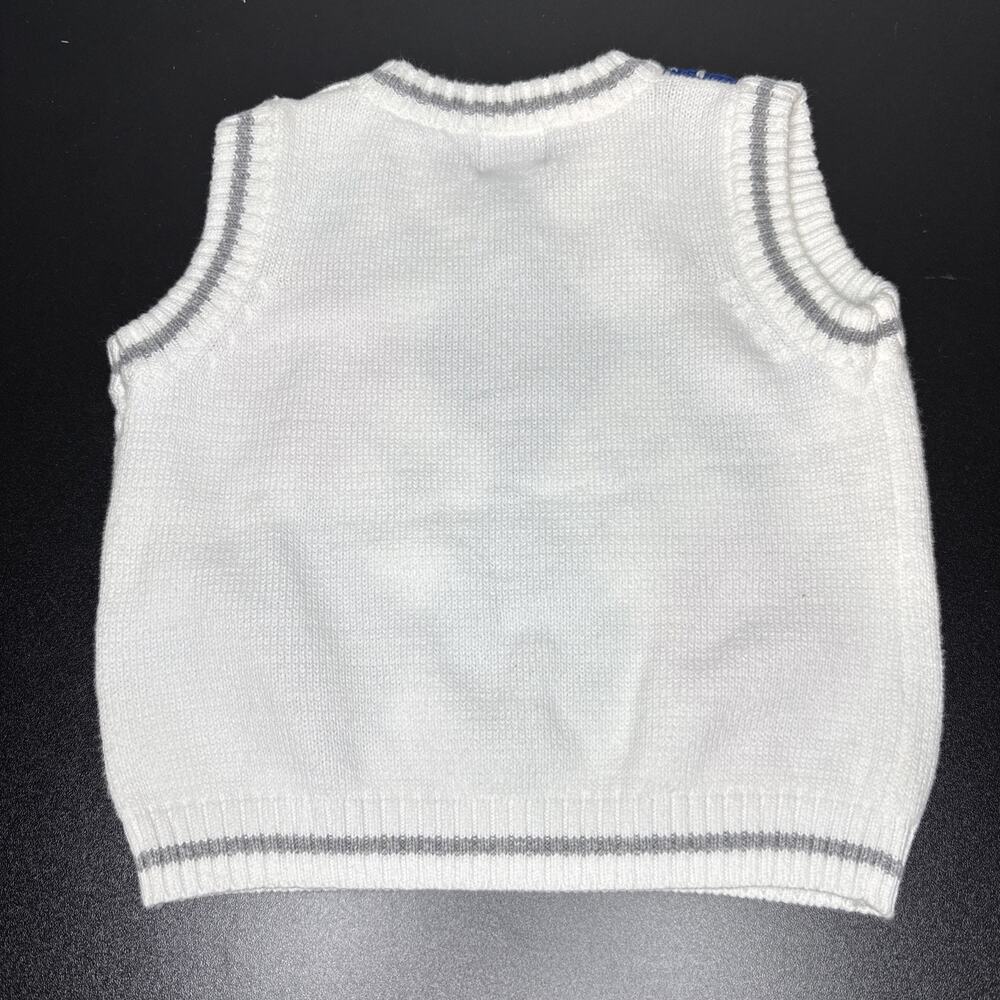 Children’s Place Argyle Sweater Vest Easter Pastels 100% Cotton Size 6-9 Months - Picture 2 of 6